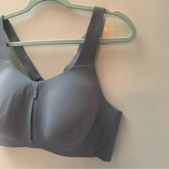 Knix Catalyst Grey Front Zip Sports Bra 8 - Picture 6 of 9